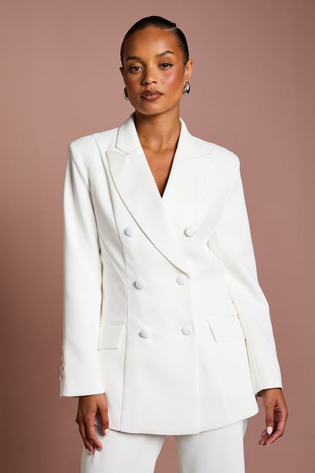 Petite Premium Hourglass Silhouette Double Breasted Blazer - Image 1