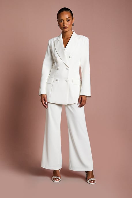 Petite Premium Hourglass Silhouette Double Breasted Blazer - Image 2