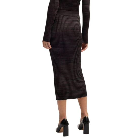 Boss Dames/Dames Farmina Ribgebreide Midi Rok (Bruin) - Image 2