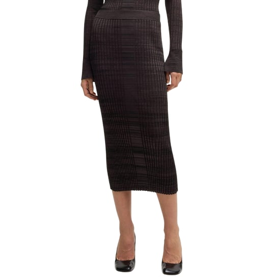Boss Dames/Dames Farmina Ribgebreide Midi Rok (Bruin) - Image 4
