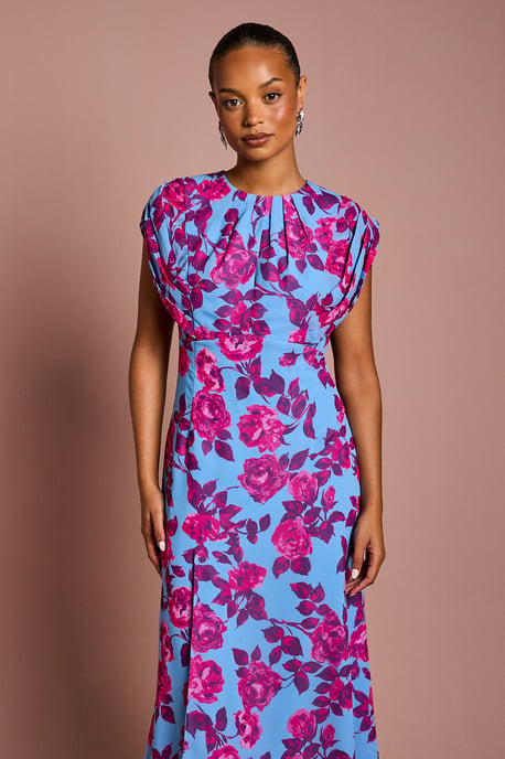 Petite Short Sleeve Chiffon Midi Dress - Image 2
