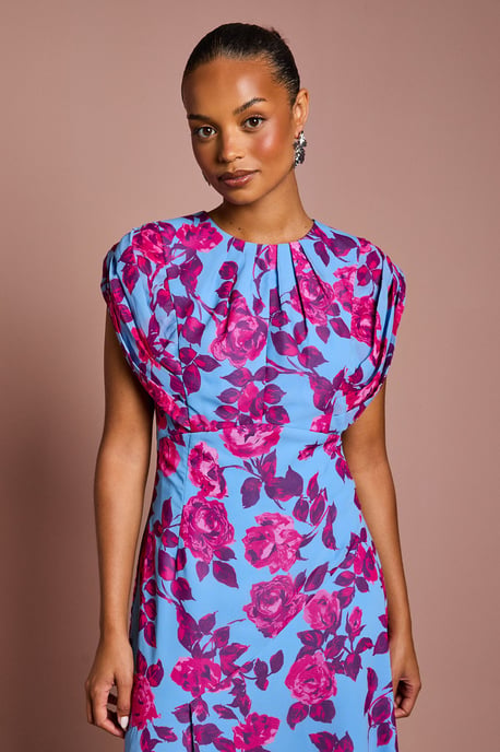 Petite Short Sleeve Chiffon Midi Dress - Image 4