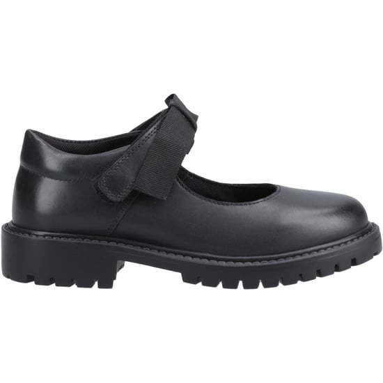 Hush Puppies Astrid Bow Flickors Svarta Skor I Läder - Image 5