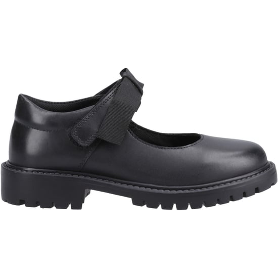 Hush Puppies Astrid Bow Flickors Svarta Skor I Läder - Image 5