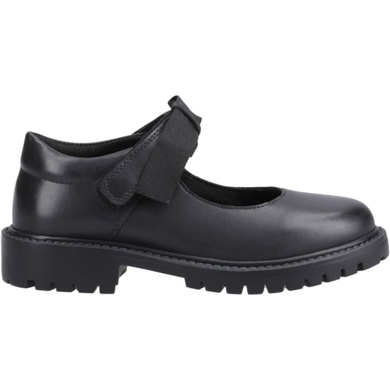 Hush Puppies Astrid Bow Flickors Svarta Skor I Läder - Image 5