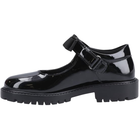 Hush Puppies Astrid Bow Flickors Svarta Skor I Läder - Image 4