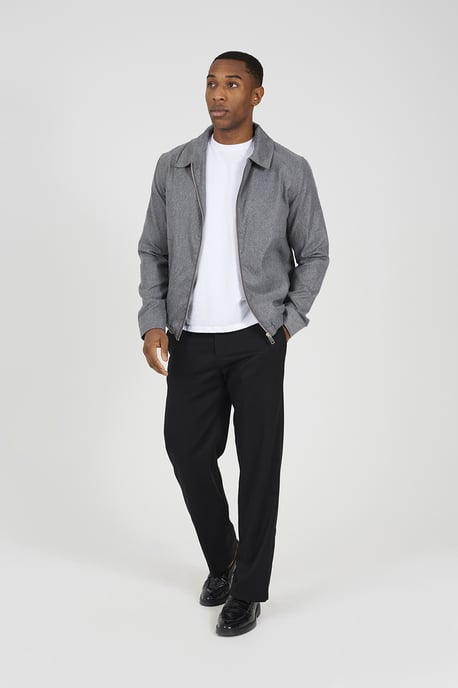 Grey Harrington Style Zip Through Jacket - Image 3