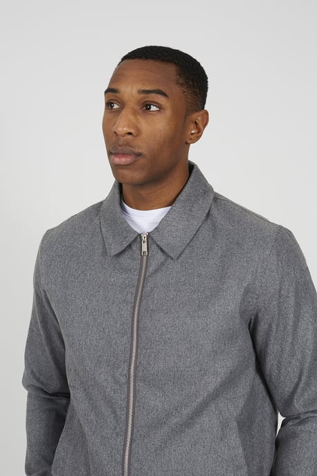 Grey Harrington Style Zip Through Jacket - Image 4