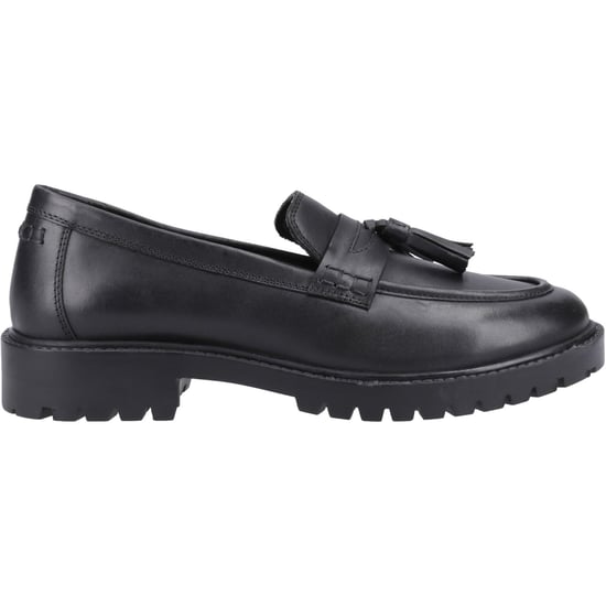 Hush Puppies Abigail Senior Flickors Svarta Mockasiner I Läder - Image 5