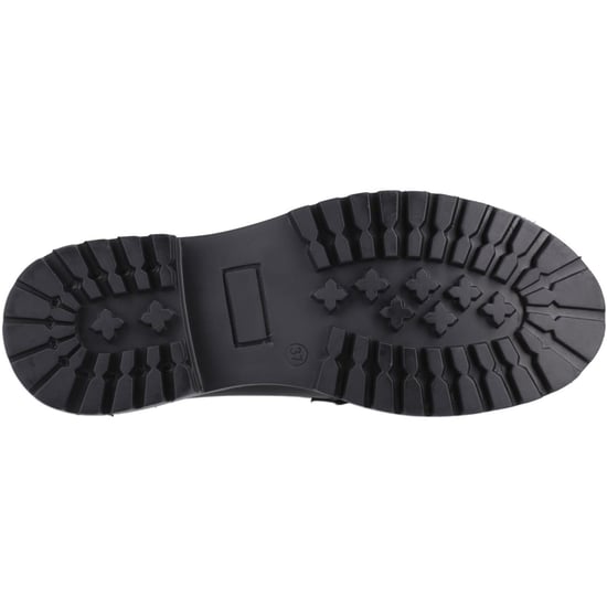 Hush Puppies Abigail Senior Flickors Svarta Mockasiner I Läder - Image 3
