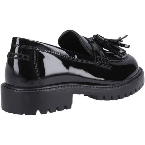 Hush Puppies Abigail Patent Senior Flickors Svarta Mockasiner I Läder - Image 2
