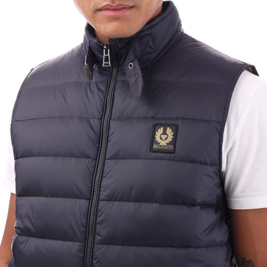 Men's Belstaff Circuit Gilet in Navy - Image 2