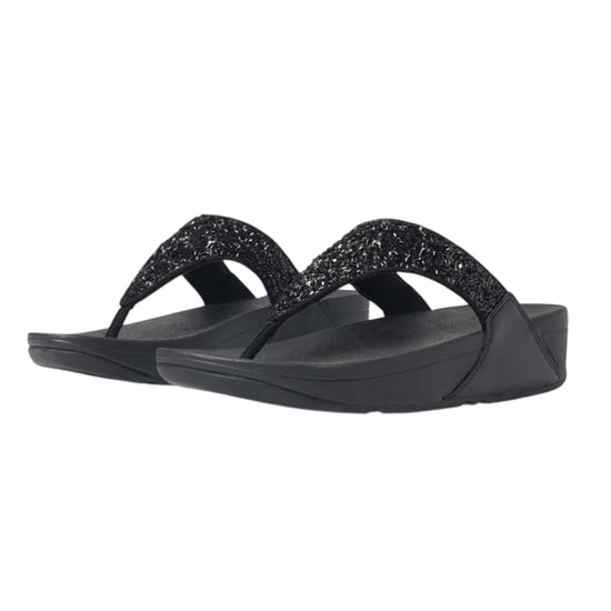 Fit Flop Womens/Ladies Shimmer Foil Sandals (Black) - Image 2