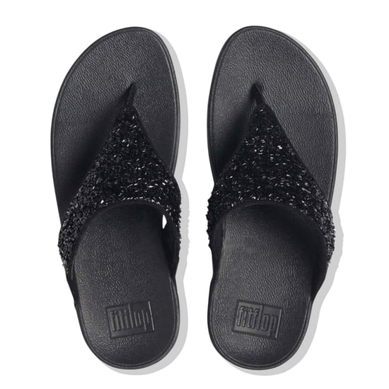 Fit Flop Womens/Ladies Shimmer Foil Sandals (Black) - Image 3