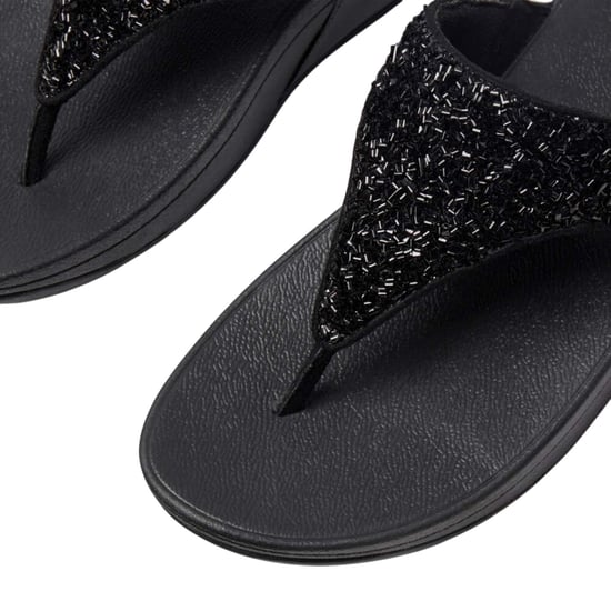 Fit Flop Womens/Ladies Shimmer Foil Sandals (Black) - Image 4