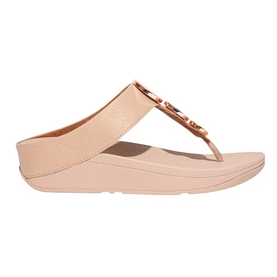 Fit Flop Womens/Ladies Halo Shimmer Toe Post Sandals (Beige) - Image 1