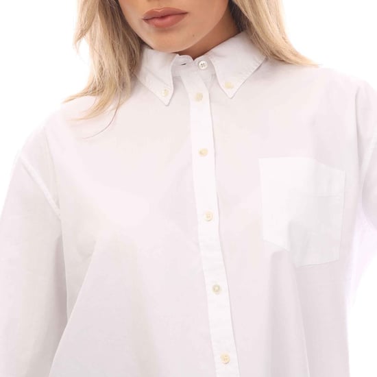 Gant Dames/Dames Luxe Poplin Relaxed Fit Overhemd (Wit) - Image 3