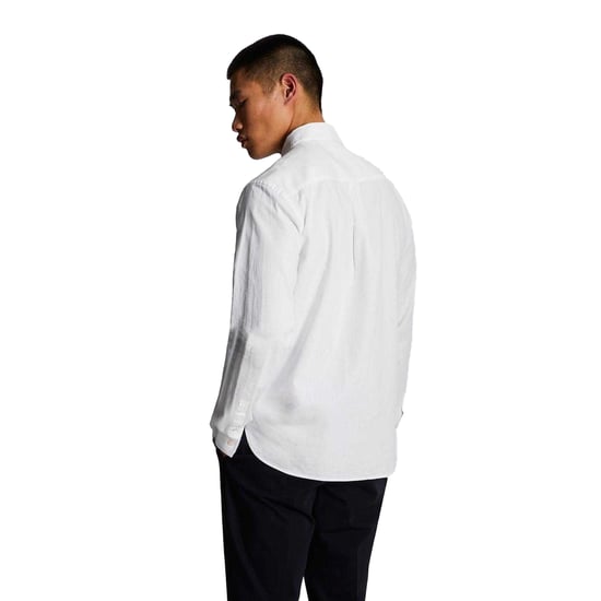 Lyle & Scott Heren Knoop-overhemd Katoen Linnen (Wit) - Image 2