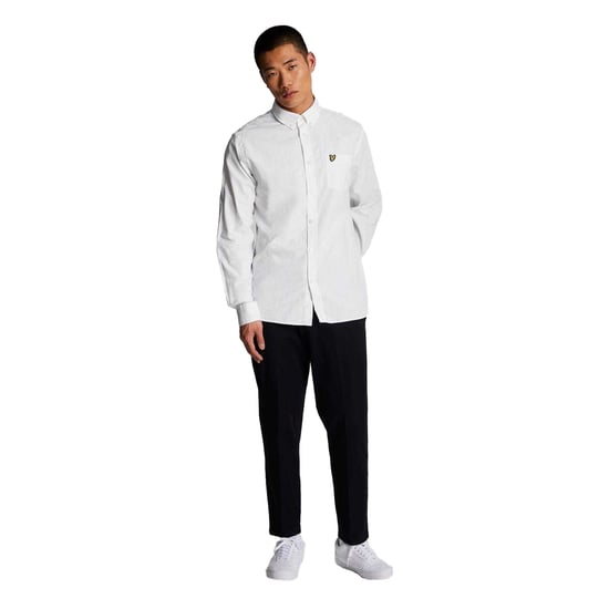 Lyle & Scott Heren Knoop-overhemd Katoen Linnen (Wit) - Image 6