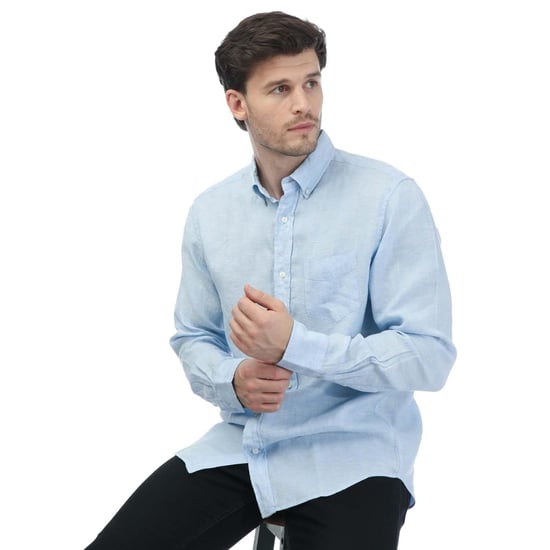Gant Heren Linnen Normaal Overhemd (Blauw) - Image 4