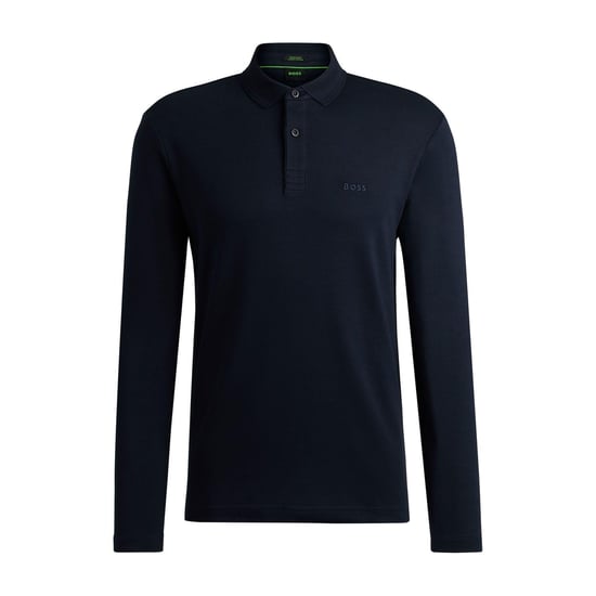 Boss Heren Pirol Poloshirt Met Lange Mouwen (Donkerblauw) - Image 1