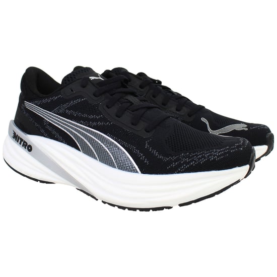 Puma Magnify Nitro 2 Womens Black Running Shoes - Image 2