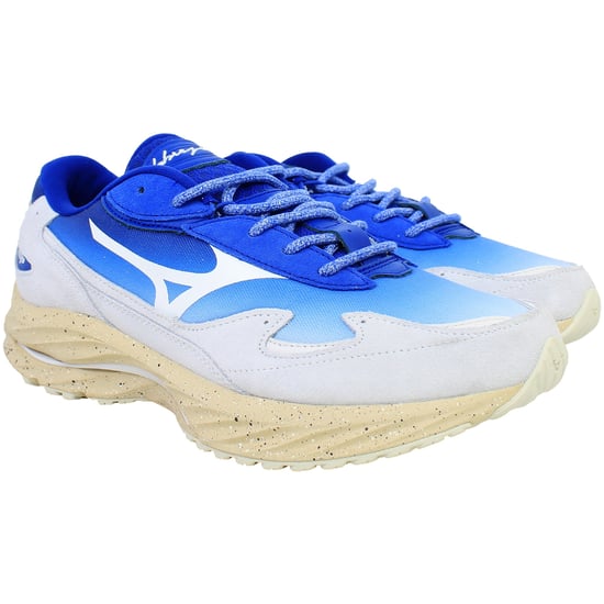 Mizuno x Hiroshi Nagai Wave Rider Beta Mens Blue Trainers - Image 2