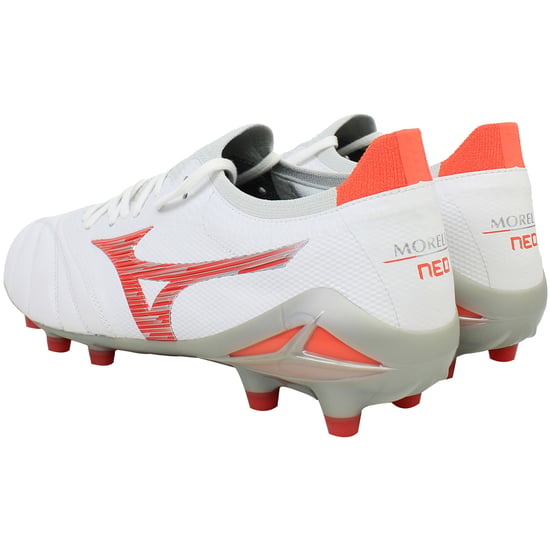 Mizuno Morelia Neo IV Beta Japan FG Mens White Football Boots - Image 3
