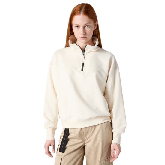 Parajumpers Zendaya Moonbeam White Half-zip Sweatshirt - Image 3