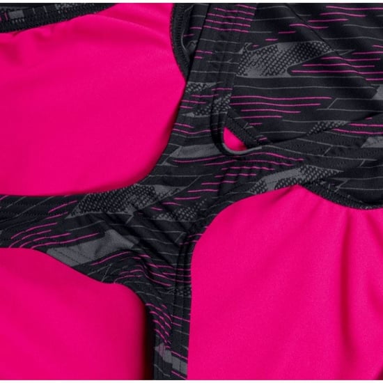 Speedo Dames/Dames Hyperboom Medalist All-Over Print Eendelig Zwempak (Zwart/roze) - Image 4