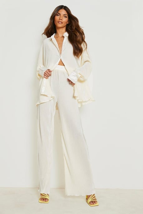 Premium Plisse Flared Hem Trousers - Image 3