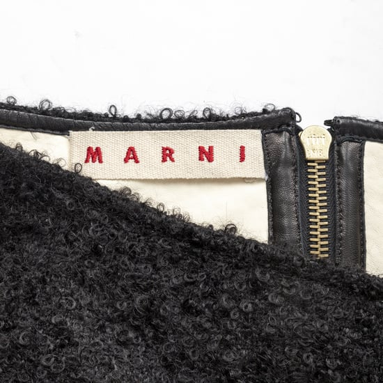 Marni Asymmetrische Lamsleren Rok - '10s - Image 6