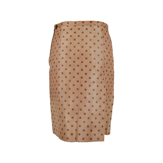 Moschino Cheap and Chic Polkadot Geprinte Kalfsleren Rok - '10s - Image 3