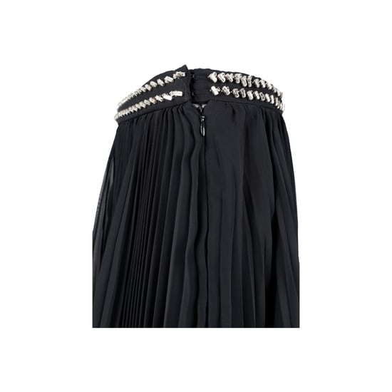 Prada Steen Versierde Plissé Rok - '10s - Image 4