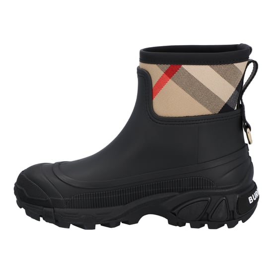 Burberry dames controlepaneel regenlaarzen in zwart rubber - Image 2