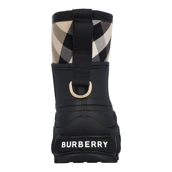 Burberry dames controlepaneel regenlaarzen in zwart rubber - Image 3