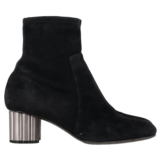 Ferragamo Catania Ankle Stretch Boots in Black Suede - Image 1