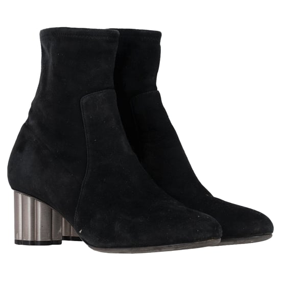 Ferragamo Catania Ankle Stretch Boots in Black Suede - Image 4