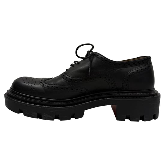 Christian Louboutin College Derby Shoes in Black Calf Leather - Image 4