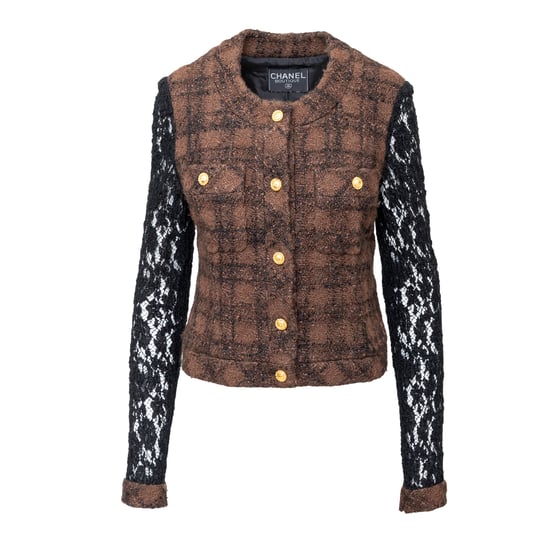 Chanel Tweed en Kant Jasje - '90s - Image 1