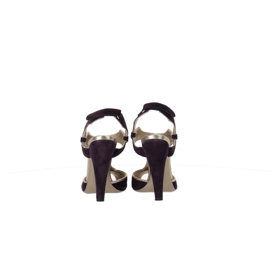 Valentino Garavani Two Toned Ankle Strap Sandals in Violet Suede - Image 4