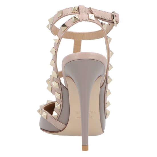 Valentino Garavani Bruine Leren Rockstud Hakken - Image 4