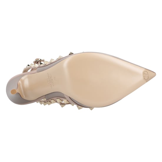 Valentino Garavani Bruine Leren Rockstud Hakken - Image 5