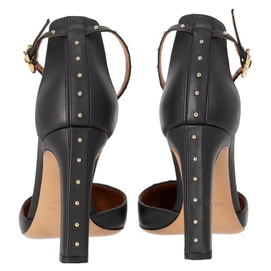 Valentino Studded Ankle Strap Pumps in Black Leather - Image 3