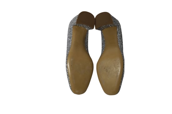 Mansur Gavriel Glittered Pumps in Silver Leather - Image 5