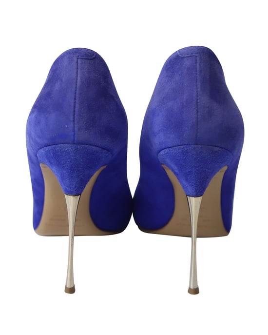 Nicholas Kirkwood Puntige Hakken in Blauwe Suède - Image 4