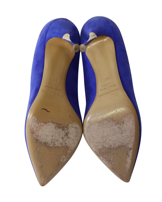 Nicholas Kirkwood Puntige Hakken in Blauwe Suède - Image 5