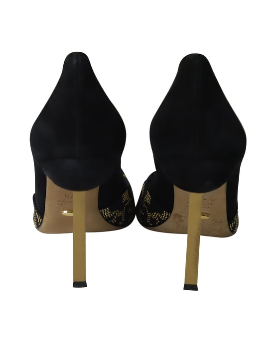 Sergio Rossi Animal Print Embedded Pumps in Multicolor Crystal - Image 4