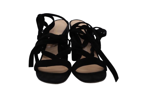 Gianvito Rossi Netley Mews Heeled Sandals in Black Suede - Image 3