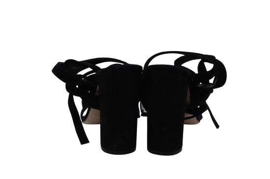 Gianvito Rossi Netley Mews Heeled Sandals in Black Suede - Image 4